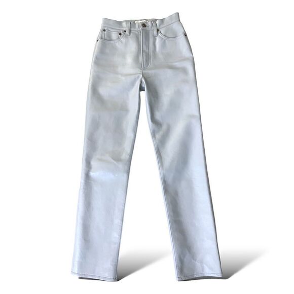 AGOLDE Straight Leg Periwinkle Colored Leather Pants           | Size: XS | - Picture 9 of 11